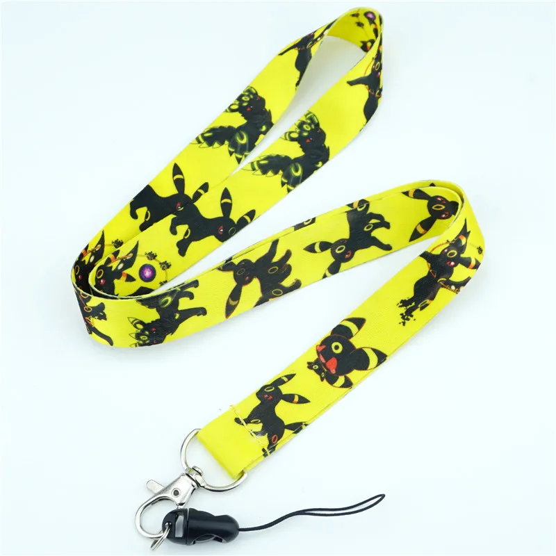 

Umbreon Neck Strap Lanyards ID badge card holder keychain Mobile Phone Strap Mewtwo Mimikyu Eevee Cosplay ID Card Gift