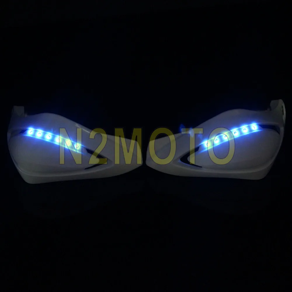 Синий светодиодный светильник указателя поворота для мотоциклов MX Enduro ATV 7/" Защита рук вспышка светильник для бега
