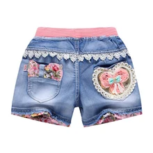 От 4 до 10 лет, новинка года, летние детские короткие шорты для мальчиков и девочек с рисунком, Модные Повседневные детские штаны джинсовые шорты для мальчиков