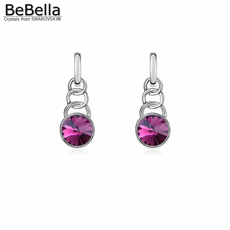 Серьги BeBella с кристаллами сделанные из кристаллов Swarovski ювелирные изделия для