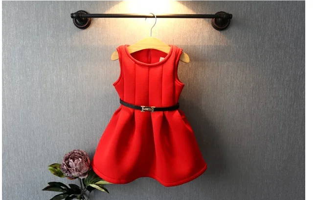 [Bosudhsou] Танк Платье для маленьких девочек Летнее платье для девочек модная детская одежда платье без рукавов Vestidos infantis детская Костюмы 927