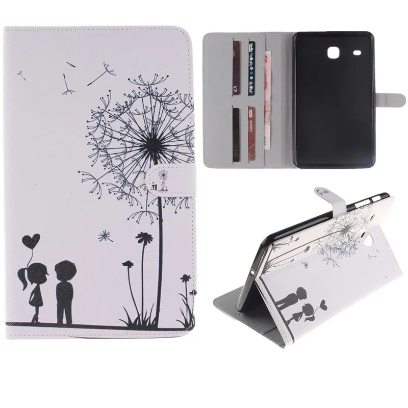 2 Leaves PU Leather Stand Case For Samsung Galaxy Tab E 8.0 Case T377 T375 T377V SM-T377V Case Protector Tablet Wallet Cover Bag (5)
