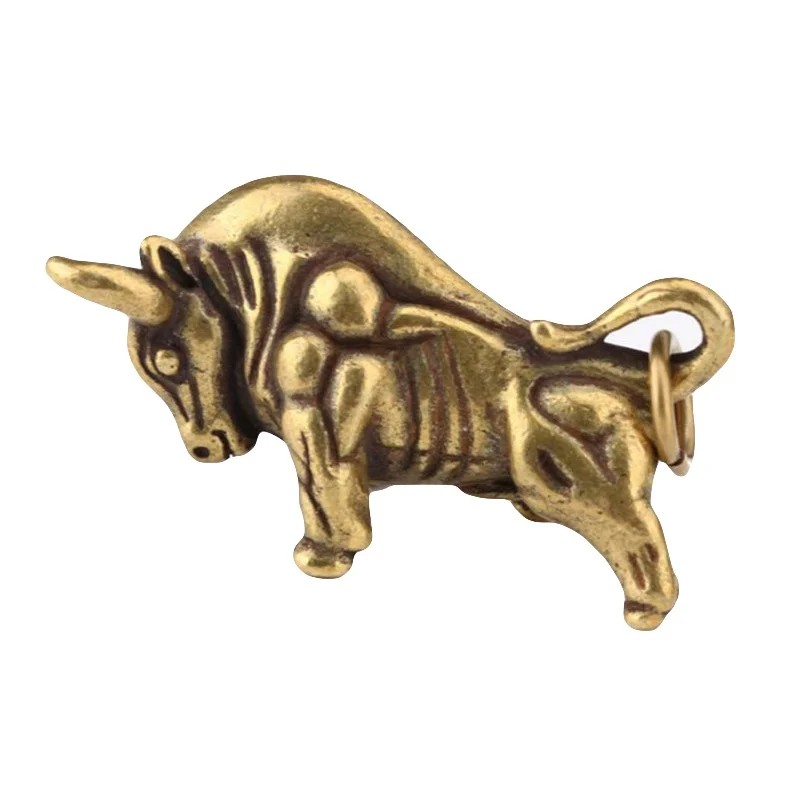 

Handmade Brass Bull EDC Key Pendant Zipper Head Accessories Tools Keychain Outdoor Key Ring TX005