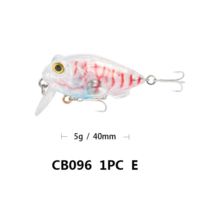 Новое поступление рыболовная приманка 40 мм кренкбейт жесткий пластик глубокий дайвинг моделирование фугу Джеркбейт - Цвет: E