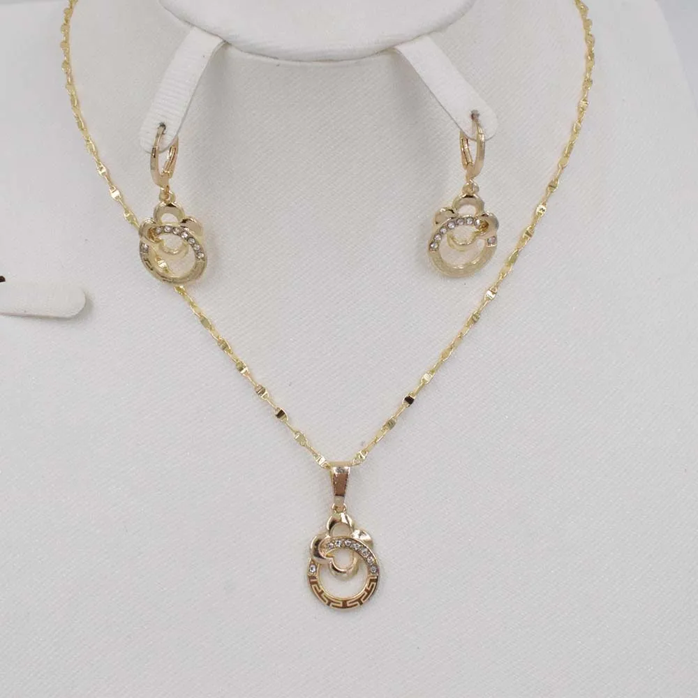 Комплект из колье и серёг с кристаллами|earring necklace set|jewelry sets for womennecklace set |