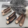 DONLEE QUEEN Women Flats Shoes Low Wooden Low Heel Ballet Square Toe Shallow Buckle Brand Shoes Slip On Loafers zapatos de mujer ► Photo 3/6