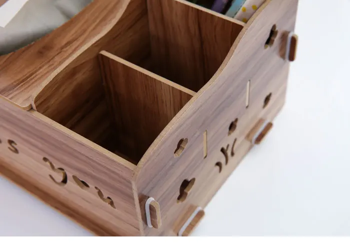 DIY деревянная протирочная коробка для влажных салфеток Съемный держатель Настольный Диспенсер Салфеток Органайзер дистанционное управление телефон ручка коробки для хранения мелочей