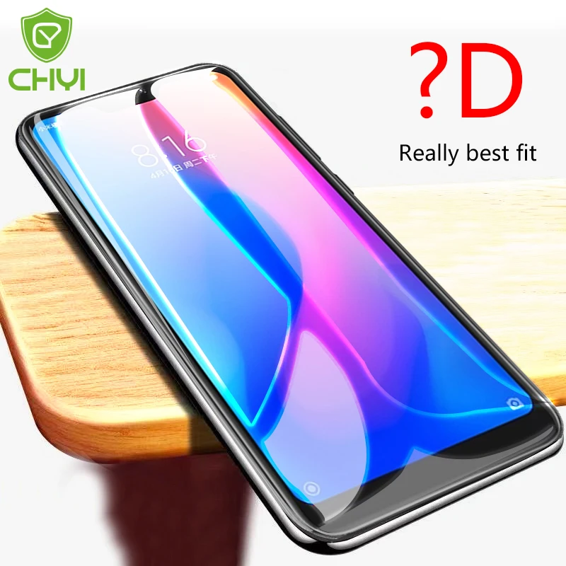 

CHYI Curved Glass For Xiaomi Redmi Note 6 Pro 6.26inch Screen Protector Full glue Oleophobic Coating Redmi Note 6 Pro glass