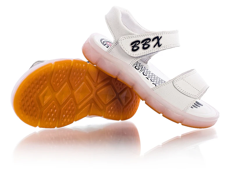 Sandálias para Meninos e Meninas Sapatos de Praia Unclejerry Recarregável Crianças Verão Sandálias Brilhantes Sapatos Princesa Luz Led Usb 41 High Quality Mamãe e Bebê