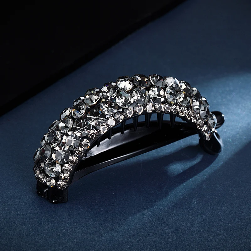 Химера стразы банан заколки для волос Bling Заколка-пряжка с кристаллами акриловая заколка для волос Зажимы модные ювелирные изделия Аксессуары для женщин дамы