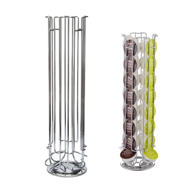 Best Offers 360 Degree Rotation Coffee Capsule Pod Holder for Storage 32 Pcs Dolce Gusto Capsules