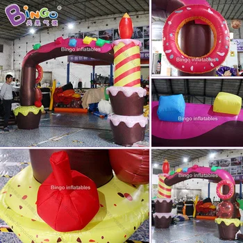 

customized 4*3m inflatable arch with cake / inflatable birthday cake arch/ inflatable cake-toys