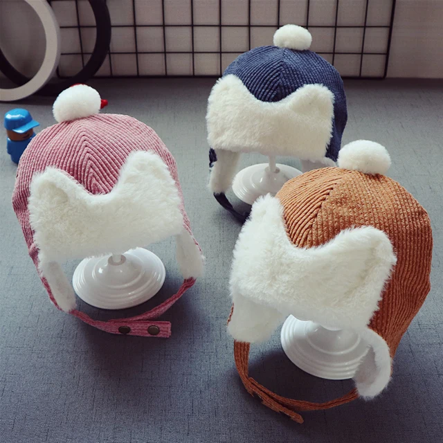 

Winter Bomber Hats Kids family cap Girls Russian Hat earflap snow Balaclava Warm Face Mask baby Snow cap Child Outdoor Soviets