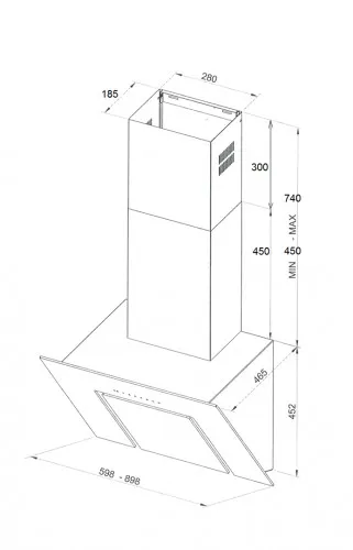 Вытяжка наклонная KUPPERSBERG, F 660 W