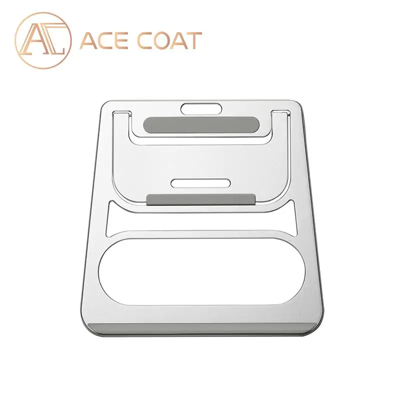ACECOAT подставка для ноутбука Складная портативная Регулируемая подставка для ноутбука алюминиевая подставка для ноутбука Macbooks Notobook - Цвет: Silvery