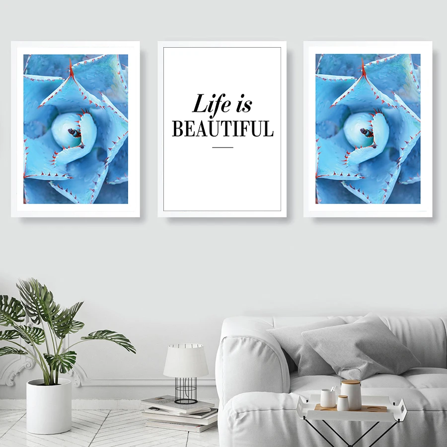 3 - Succulent Plant Aloe Art Prints Nordic Green Style Painting Wall Picture Printable Cactus Wall Art Posters for Living Room Decor