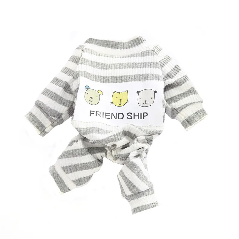 Pet Dog Clothes Striped Dog Jumpsuit Pajamas Dog Coats Dog Clothingfrench bulldog Chihuahua Puppy Knitted Coat Pet Apparel6