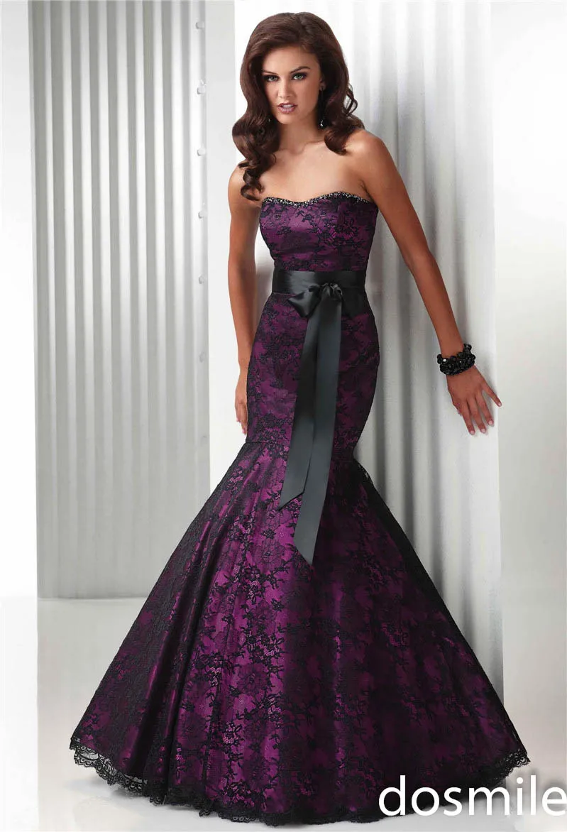 Wedding Purple Prom Dress online buy wholesale dark purple prom dresses 2016 from china sexy evening fashion long sweetheart strapless mermaid party with