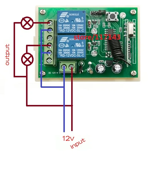 DC12V 2CH Wireless переключатель системы дистанционного управления teleswitch 1 & приемник + 8