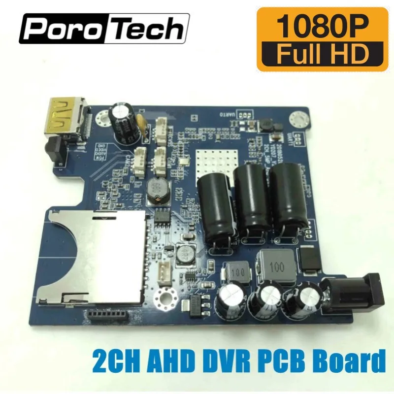Gravador de Vídeo Cartão com Controle Mini Placa Pcb hd 1080 p Veículo Bus Móvel Digital Suporte sd Remoto 2ch Ahd Dvr