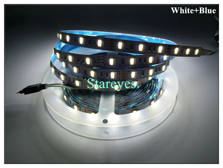 100 шт. SMD5050 DC12V 300 светодиодный 5 м RGB+ CCT W& WW светодиодные ленты двойной белый 2 в 1 цветовая температура светодиодный ленточный светильник