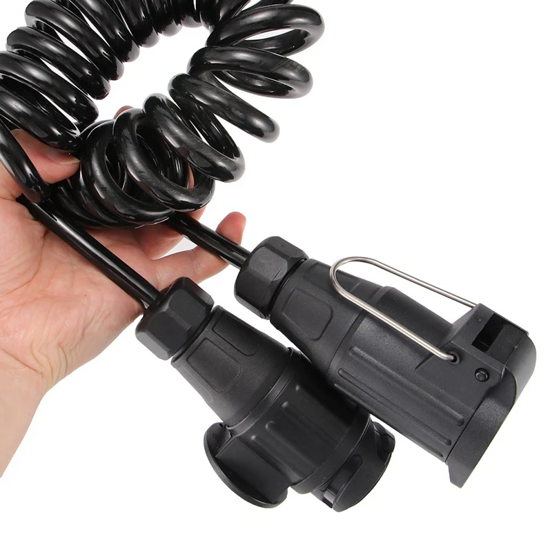 13 Pin Plug And 13 Pin Socket Trailer Plug With Spring Cable 300Cm Extension Wiring Caravan Connectors Car Accessories