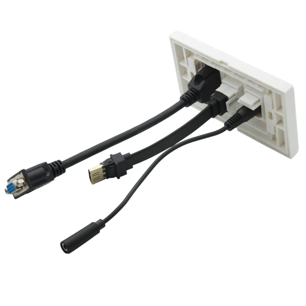 1 комплект без винта VGA 3 5 мм стерео аудио HDMI плоский короткий кабель стиль мама