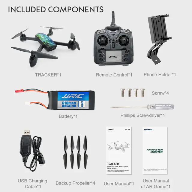 jjrc h55 tracker rc drone