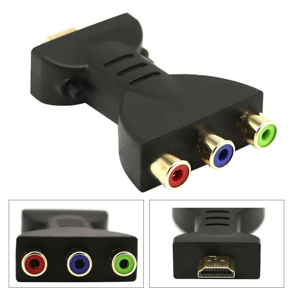 Позолоченный HDMI папа для 3 RC AV конвертер RGB RCA Видео Аудио ТВ DVD адаптер| |