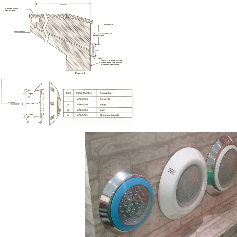 luz 12 v lagoa iluminação ip 68 impermeável branco fresco