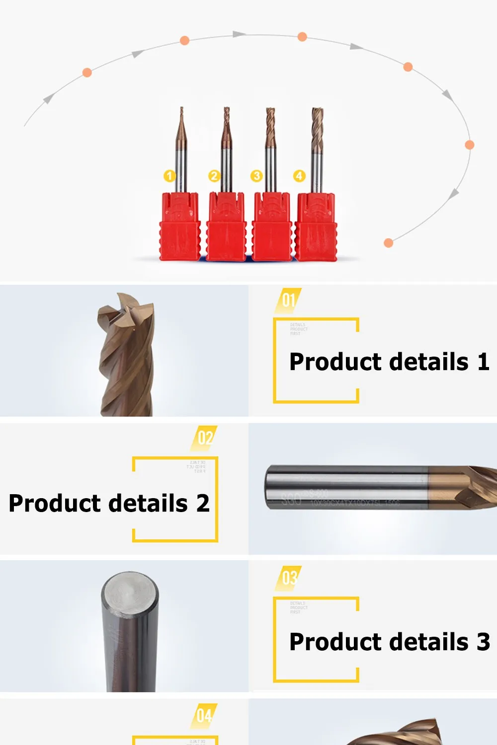 Carbide 8 мм удлиненные 75 мм 100 мм 150 мм Endmill HRC60 4F спираль цилиндрическим хвостовиком концом фрезерные станки резак инструменты для Stee