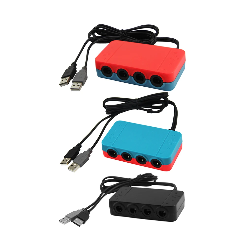 4 порта GameCube GC контроллеры USB адаптер конвертер для Gc до wii поворот