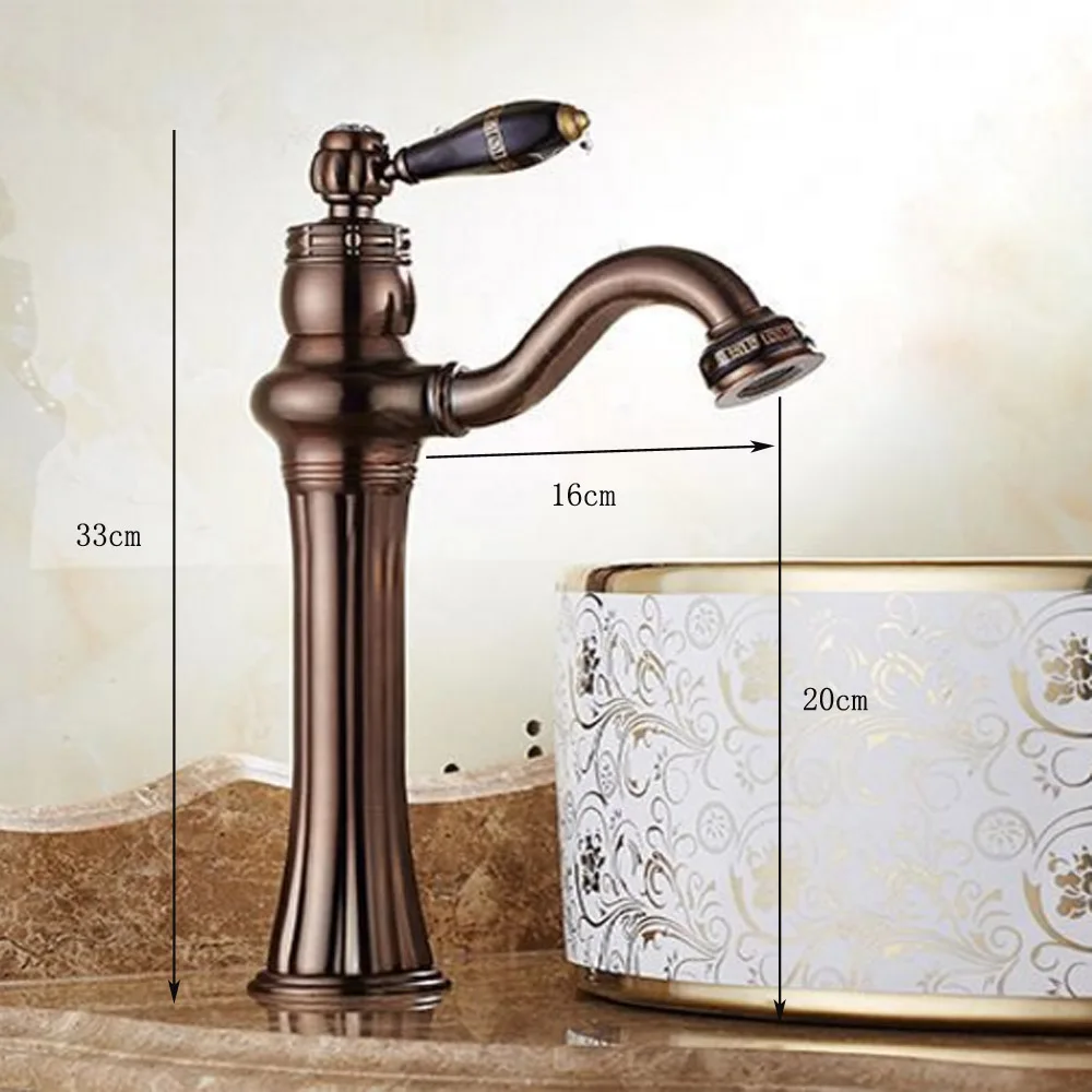 BAOLINLONG حوض النحاس صنابير حمام الغرور أحواض من الزجاج سطح جبل خلاط صنبور الحنفية