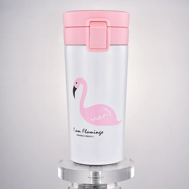 High Quality Double Stainless Steel Thermos Pink 350ml Mug Coffee Tea