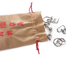 24 шт./компл. IQ паззл Металическая проволока головоломка Дети образовательные головоломки игра для детей взрослых