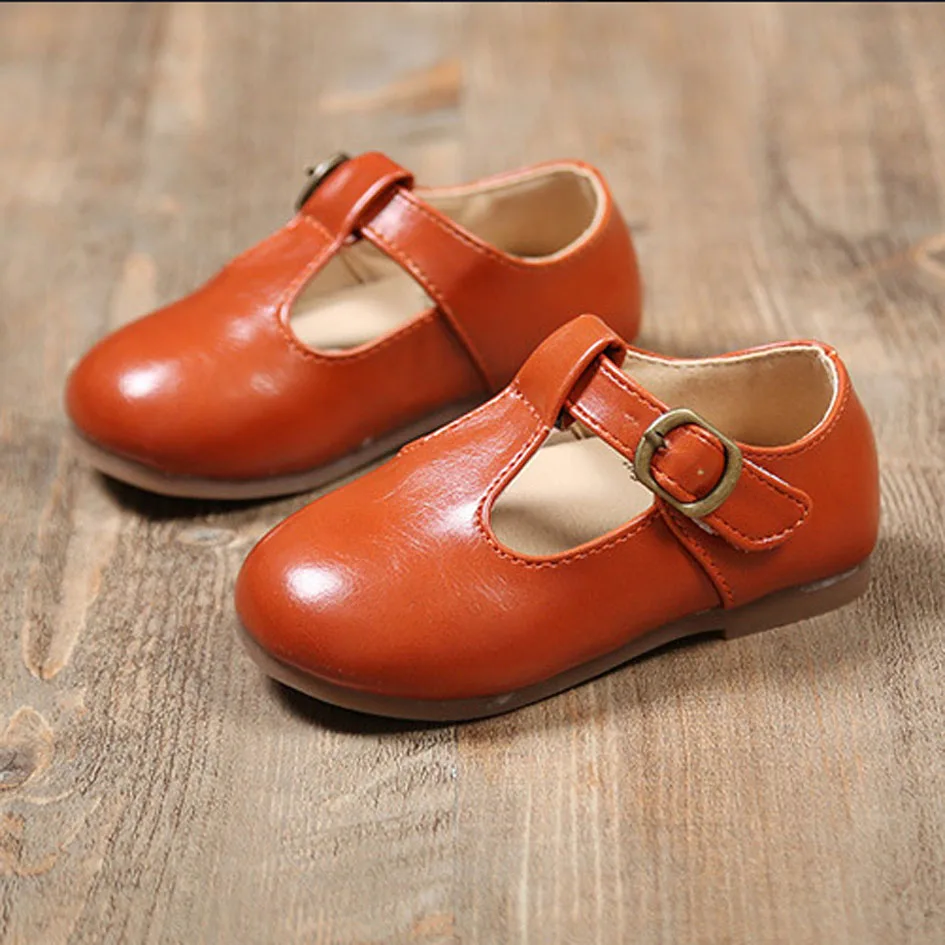 British Style Infant Walker Shoes T strap Baby Girl First