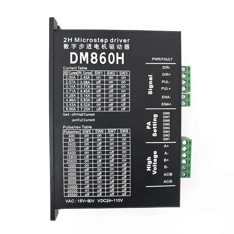 Цифровой Драйвер шагового двигателя DM860H микро драйвер бесщеточный корпус