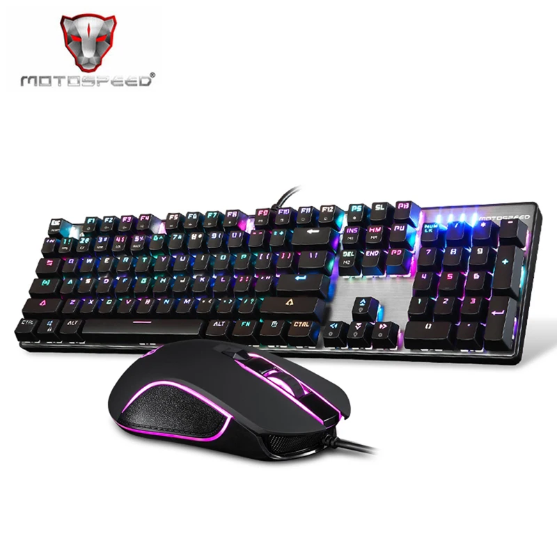 

Motospeed CK888 Game Mechanical Gaming Keyboard And Mouse Set For PC Gamer Computer With Backlight Kit Keybord Key Board Combo