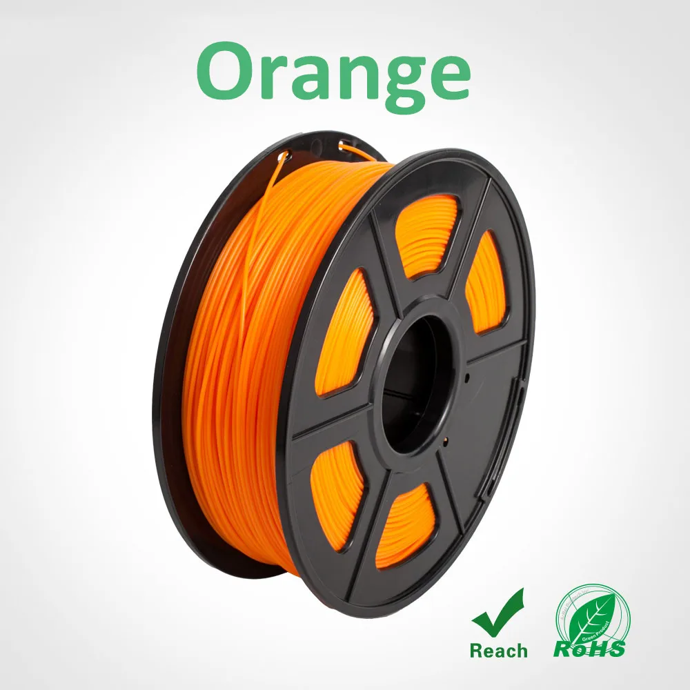 SUNLU 3D Printer Filament PLA Plus Dimensional Accuracy+/- 0.02 mm 2.2 LBS(1KG) Spool 3D Filament for 3D Printers& 3D Pens - Цвет: PLA PLUS-ORANGE