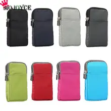 Холщовая многослойная сумка на молнии для телефона сумка на застежках кошелек спортивный кейс для бега сумка через плечо для телефона ниже 6 дюймов