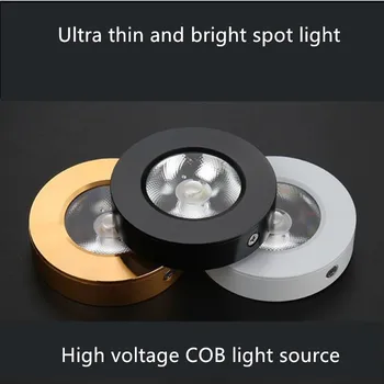 

New 5W LED Downlight Round LED Recessed Lighting Fixture Ultral Ceiling Spot Light Surface Mounted Hallway Living Room 100 pcs