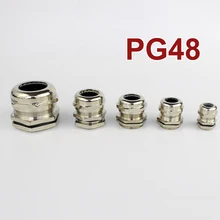 1 шт. PG48 Никель латунь металл IP68 Водонепроницаемый кабельные вводы разъем подходит для 32-38 мм
