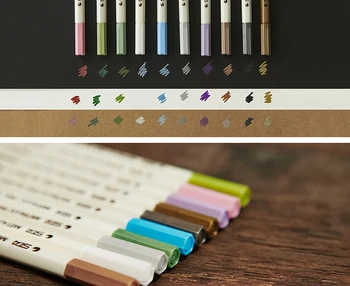 

10 Colors/Set Metal Mark Pen Color Marker Graffiti Pen For Black Paper Para Metal Oil Paint Marker Sharpie Pens Chacos Drawing