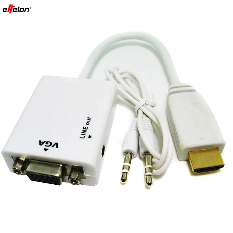 Effelon HDMI To VGA Adapter HDMI Male to VGA Female with Audio Output