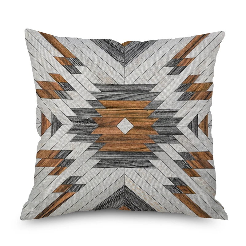 

Simple pattern Nordic short plush Pillow Case Polyester Decorative Throw Pillow Cover Square style-2