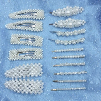 

16 Pcs/set Pearl Hair Clip For Women Hair Barrette Hairpins Trendy Handmade Hair Styling Accessories Nice Gifts Hair Accessories