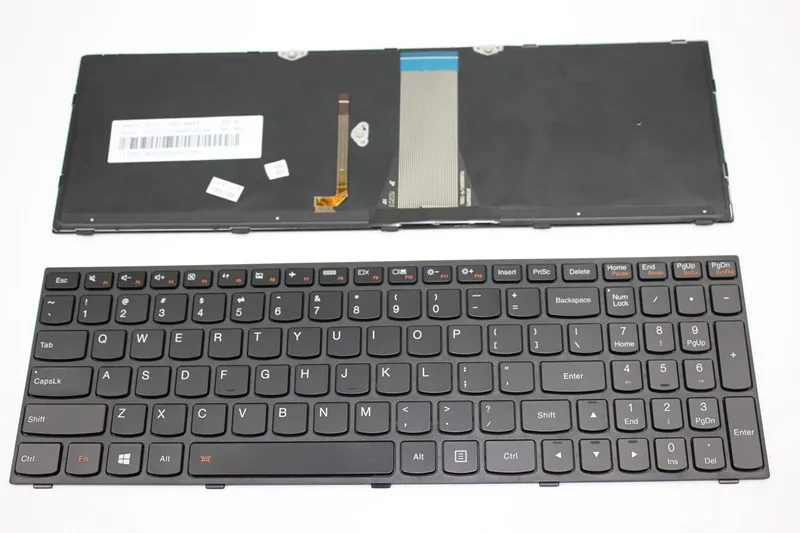 

100% Genuine New for Lenovo Ideapad 500-15 500-15ACZ 500-15ISK US English Backlit keyboard with black frame
