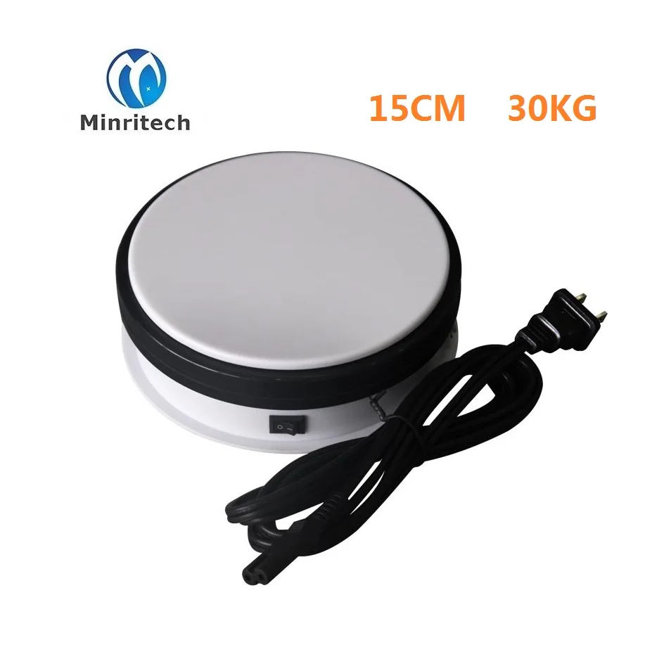 Merchandise Display Base 360 Degree Electric Rotating Turntable for Photography 15kg Capacity Automatic Revolving Platform 2017 new special offer the rotating base acrylic transparent plastic turntable rotation display accessories 15cm manual