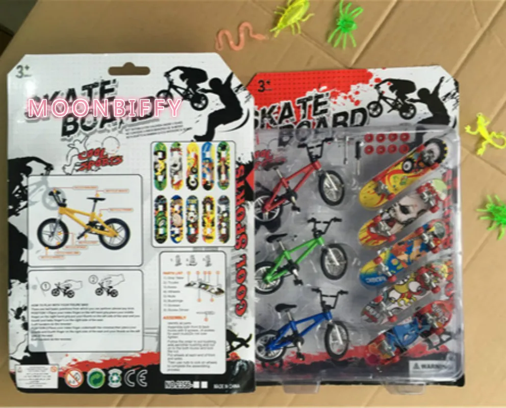 8 шт./компл. мини пальцевая доска скейтборд и bmx велосипед игрушка для детей