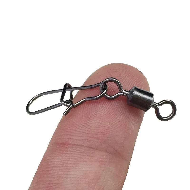 30PCS 2# 4# 6# 8#10# 12#14# Stainless Steel Fishing Connector Pin Bearing Rolling Swivel Snap Pins Fishing Tackle Accessories - Image 5
